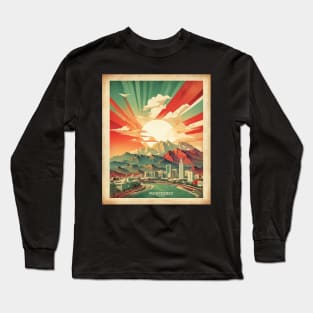 Monterrey Nuevo Leon Mexico Vintage Tourism Travel Sunset Long Sleeve T-Shirt